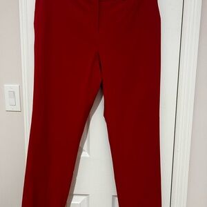 Tahari Arthur Levine Vibrant Red Trousers 12